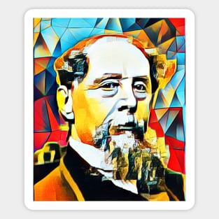 Charles Dickens Abstract Portrait | charlles dickens abstract artwork 15 Magnet
